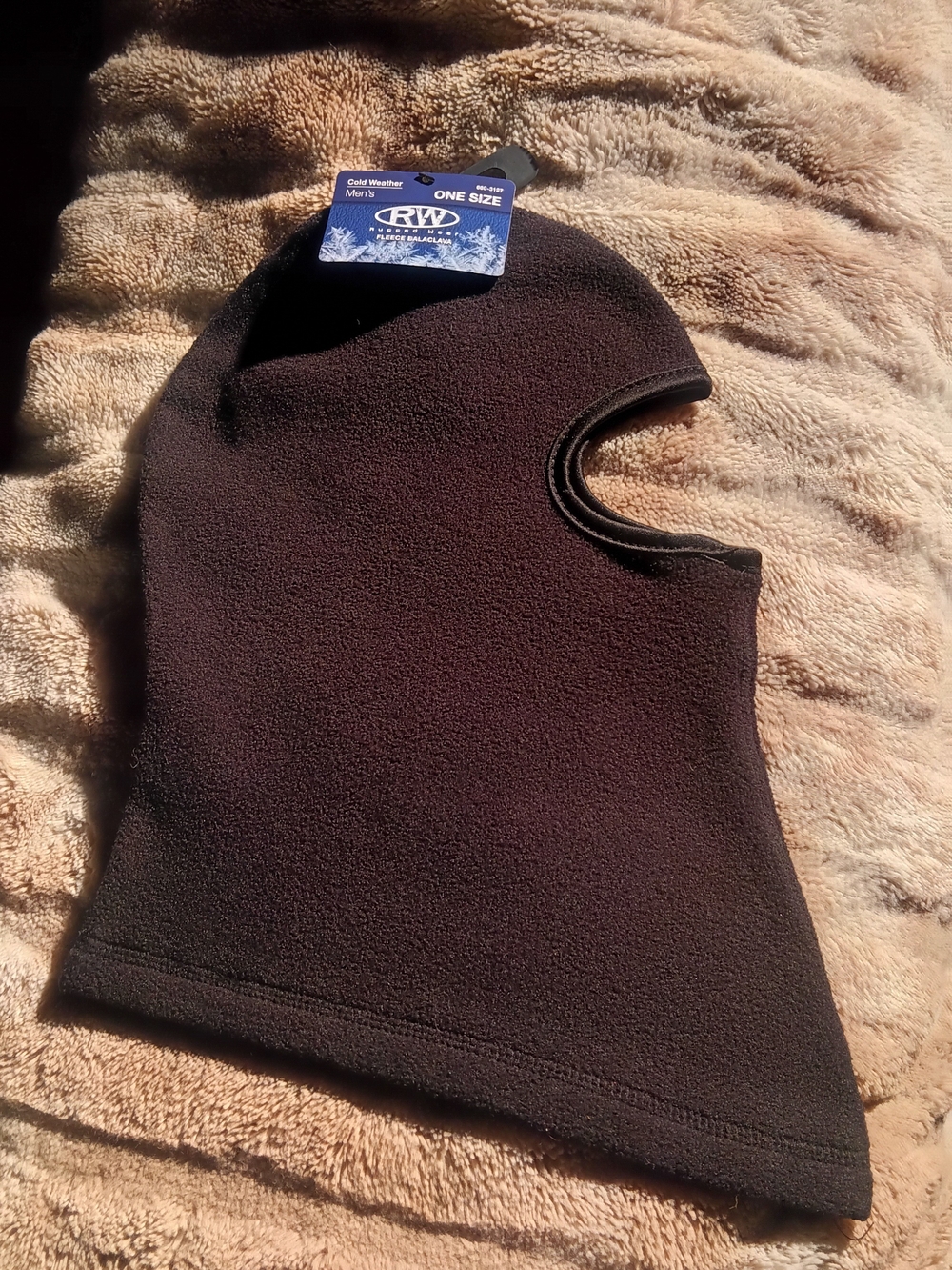 Men’s Black Fleece Balaclava - Cold Weather One Size